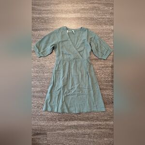 Pact Coastal Double Gauze Crossover Dress